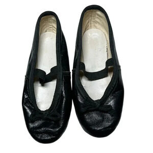 Ballet Shoe Soft Toe Little Girl Size 8 Black Leather Classic Firm Dance Shoe